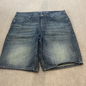 Helix Jean Shorts Men 38 Blue Denim Jorts Light Wash Baggy Skate Vintage Y2K